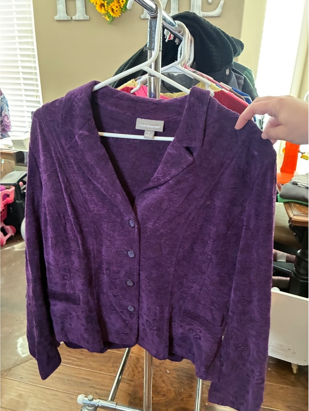 Croft & Barrow purple textured jacket